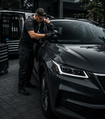 Mobile auto glass service for a shattered windshield in Phoenix, AZ