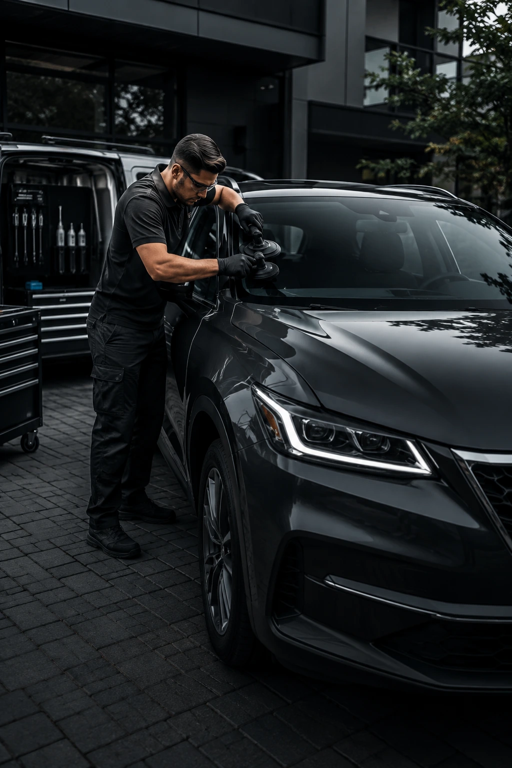 Mobile auto glass service for a shattered windshield in Phoenix, AZ